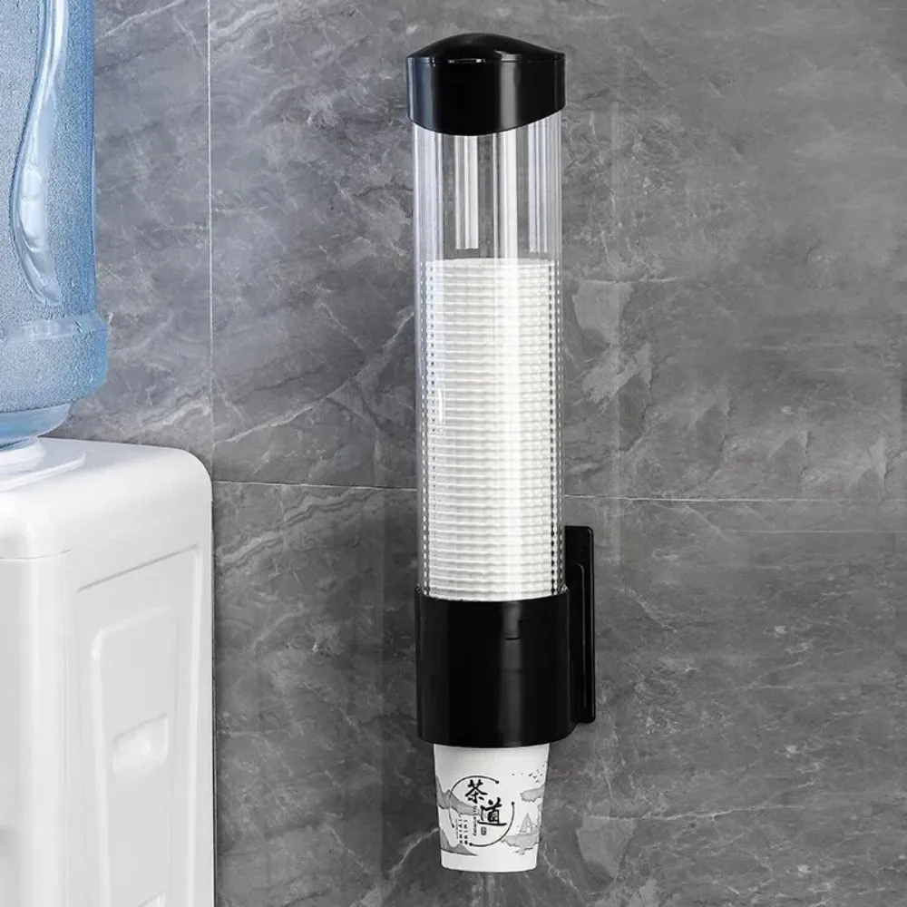 suporte-de-copo-de-plastico-duravel-armazenamento-limpo-distribuicao-automatica-montagem-na-parede-facil-instalacao-mantem-organizado-economiza