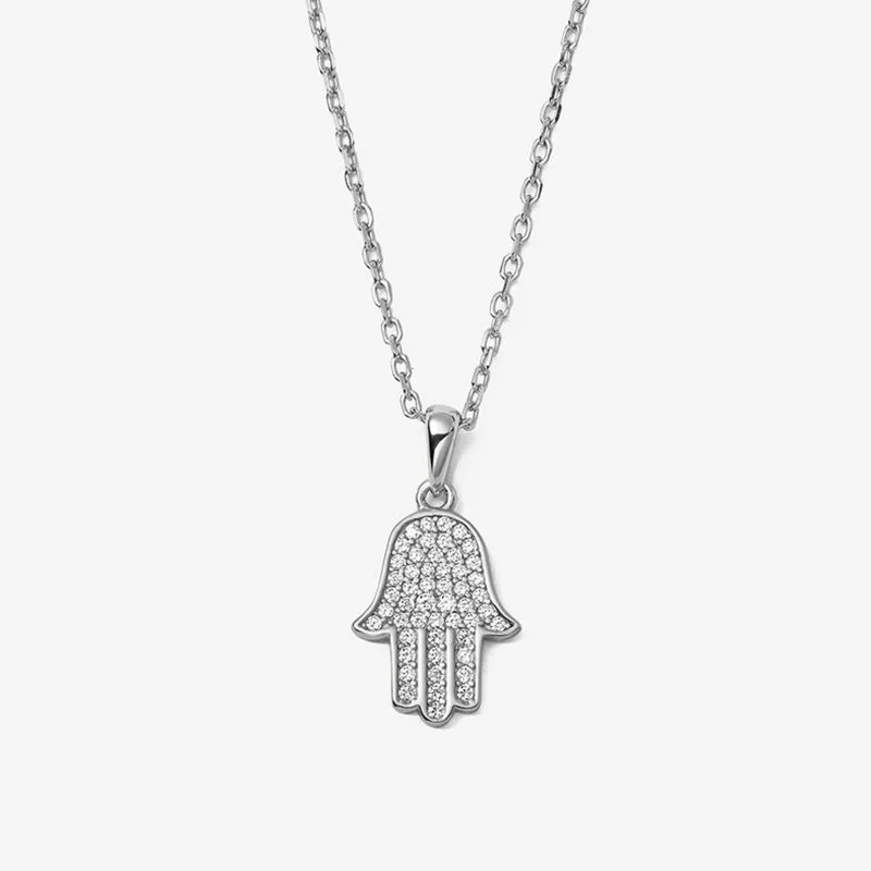 Dave&di European And American Cross-border Hot Selling S925 Pure Silver Palm Personalized Design Hip-hop Inlaid Zircon High-end