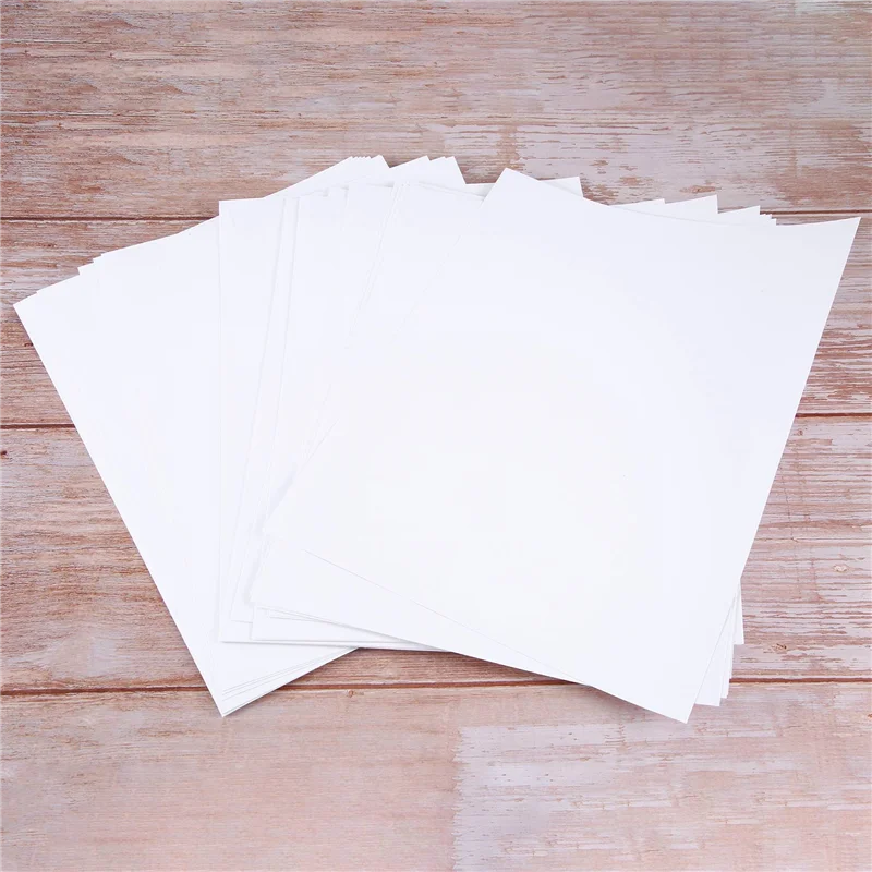 QWE-Premium ورق لاصق فينيل مقاوم للماء قابل للطباعة لنفث الحبر والطابعة 210X280mm 30 ورقة ورق لاصق أبيض غير لامع