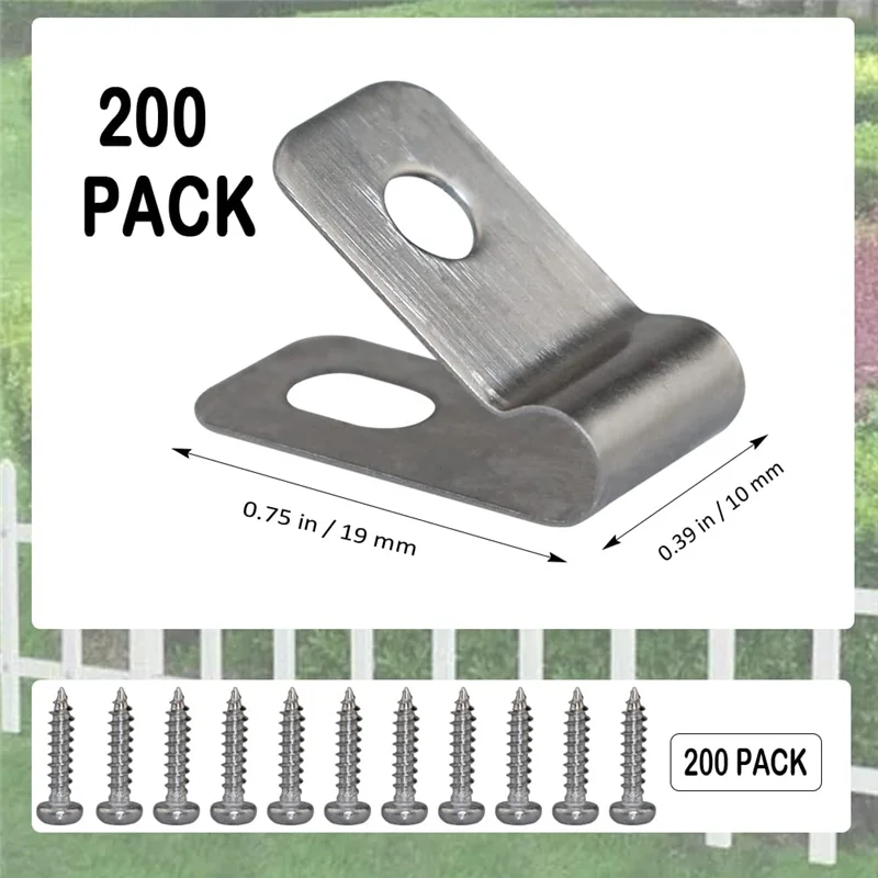 【Fast Delivery】Wire Fence Clips, 200 Pieces Fence Wire Clamps Aluminum For 12-16 Gauge Welded Wire To Wood, Metal Or Vinyl Fence