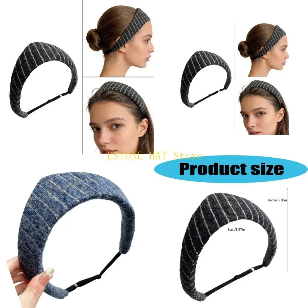 

49MF Contemporary Striped Fabric Headbands Offering Comfort And For Men Women And Children In Various Occasion