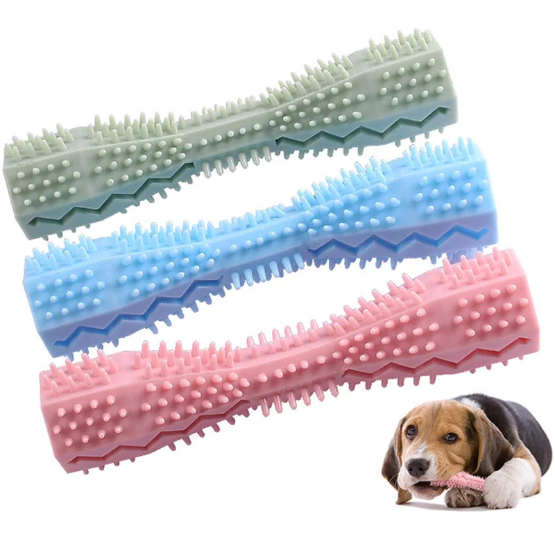 Hexagon Chew Dental Toy Multi-Surface Textured Teething Stick pet Cleaning Point Massage Toothpaste Grinding Toy Pet Supplies