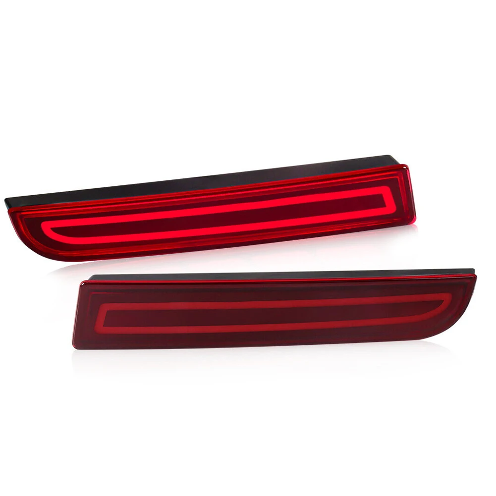 

DWCX 1 пара красный объектив задний бампер отражатель светодиодный сигнал поворота Задний фонарь тормозной фонарь подходит для Mitsubishi Lancer 2008-2017 12 В