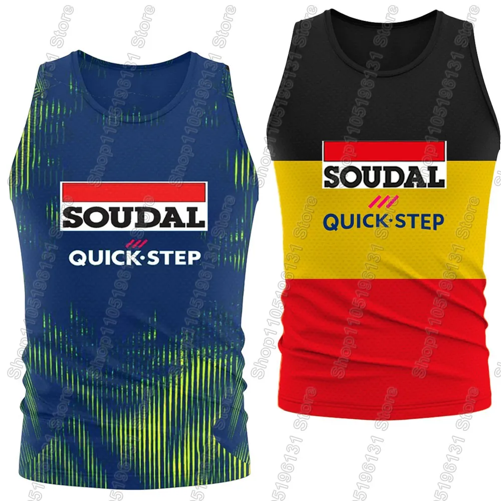 

Велосипедная майка без рукавов Belgium Soudal Quick Step Team 2026, базовый слой для шоссейного велоспорта, нижнее белье для велосипедистов, одежда для MTB