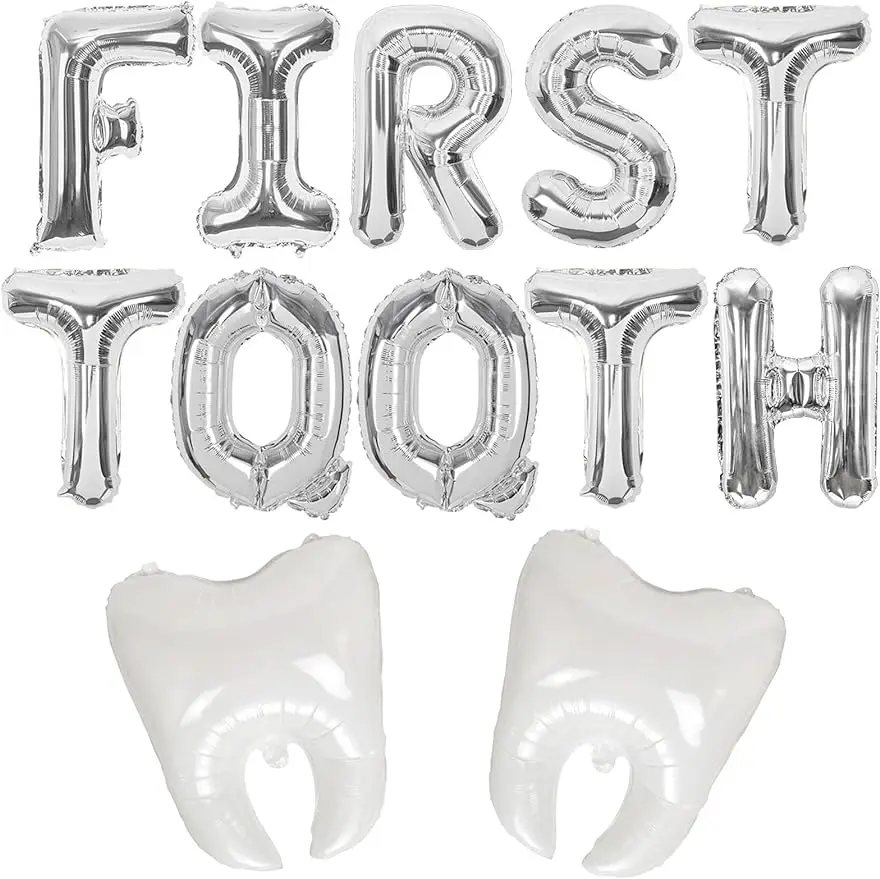 

SURPRISE-First Teeth Party Decoration, Boy and Girl Teeth, 1st Birthday Banner, Baby Birthday Decoration