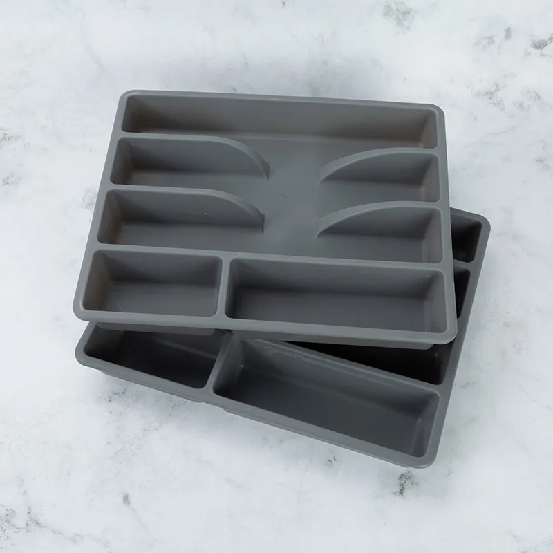 

1pc Multi-Purpose Kitchen Cutlery Storage Tray Cutlery Fork Spoon Compartmentalized Organizer Kitchen Categorized Storage Boxes