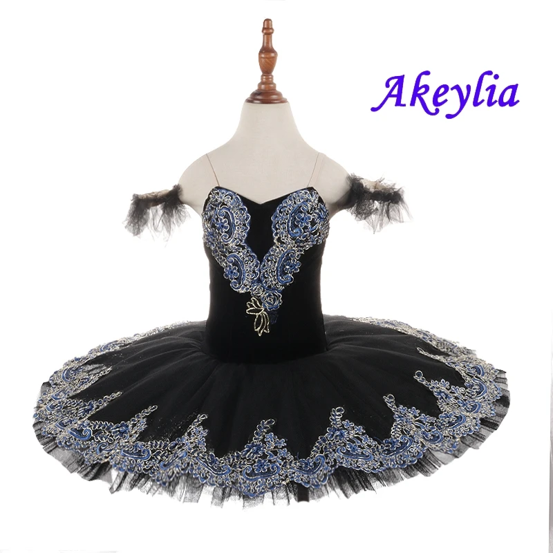 

Black swan lake Professional Ballet Tutu for child green Ballet Costumes Pancake Tutu peach Pink yellow pancake girls BLST18081