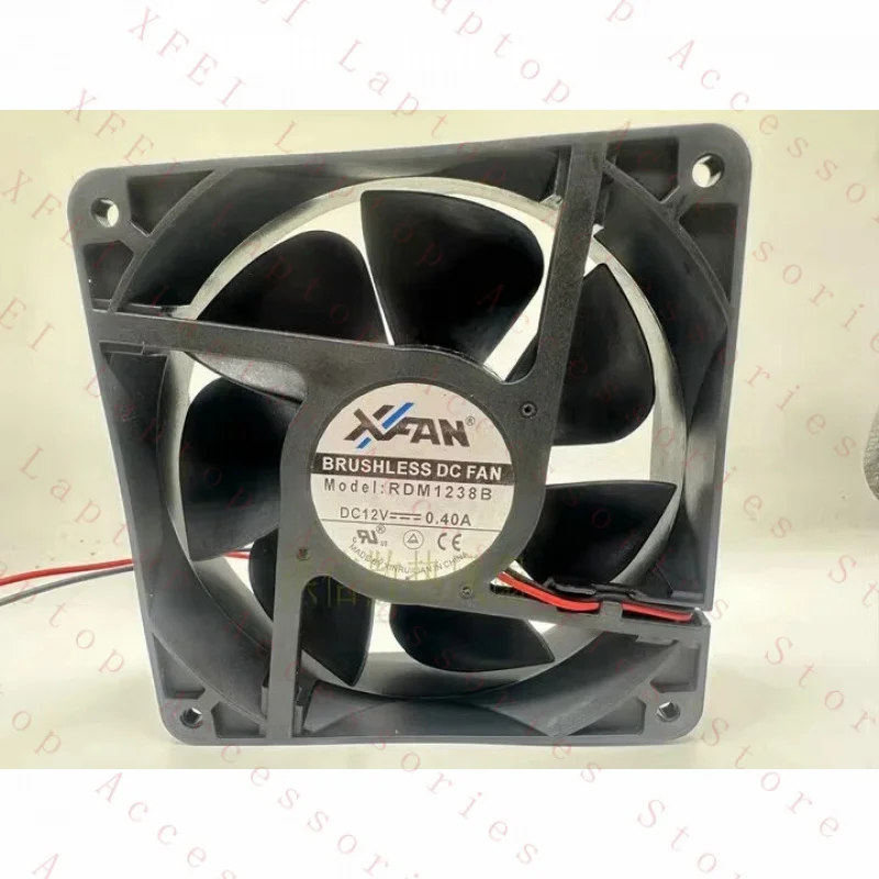 

C 1 pcs FOR XINRUILIAN XFAN Fan RDM1238B DC12V 0.40A 12038 12CM 2 wire cooling fan