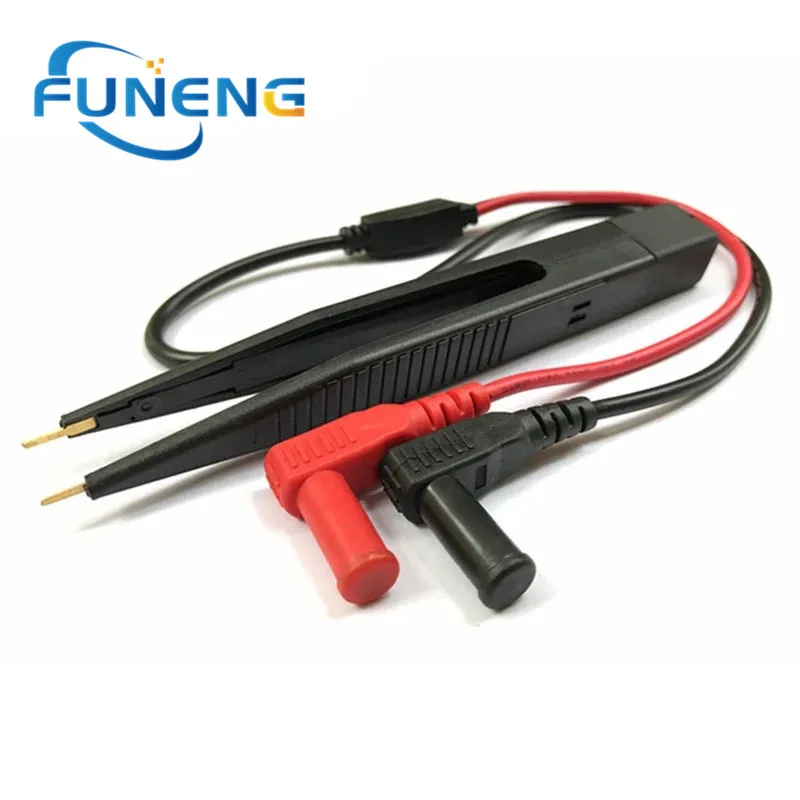 SMD SMT Test Leads Chip Component LCR Testing Tool Multimeter Tester Clip Meter Pen Lead Probe Tweezers Capacitor Resistance