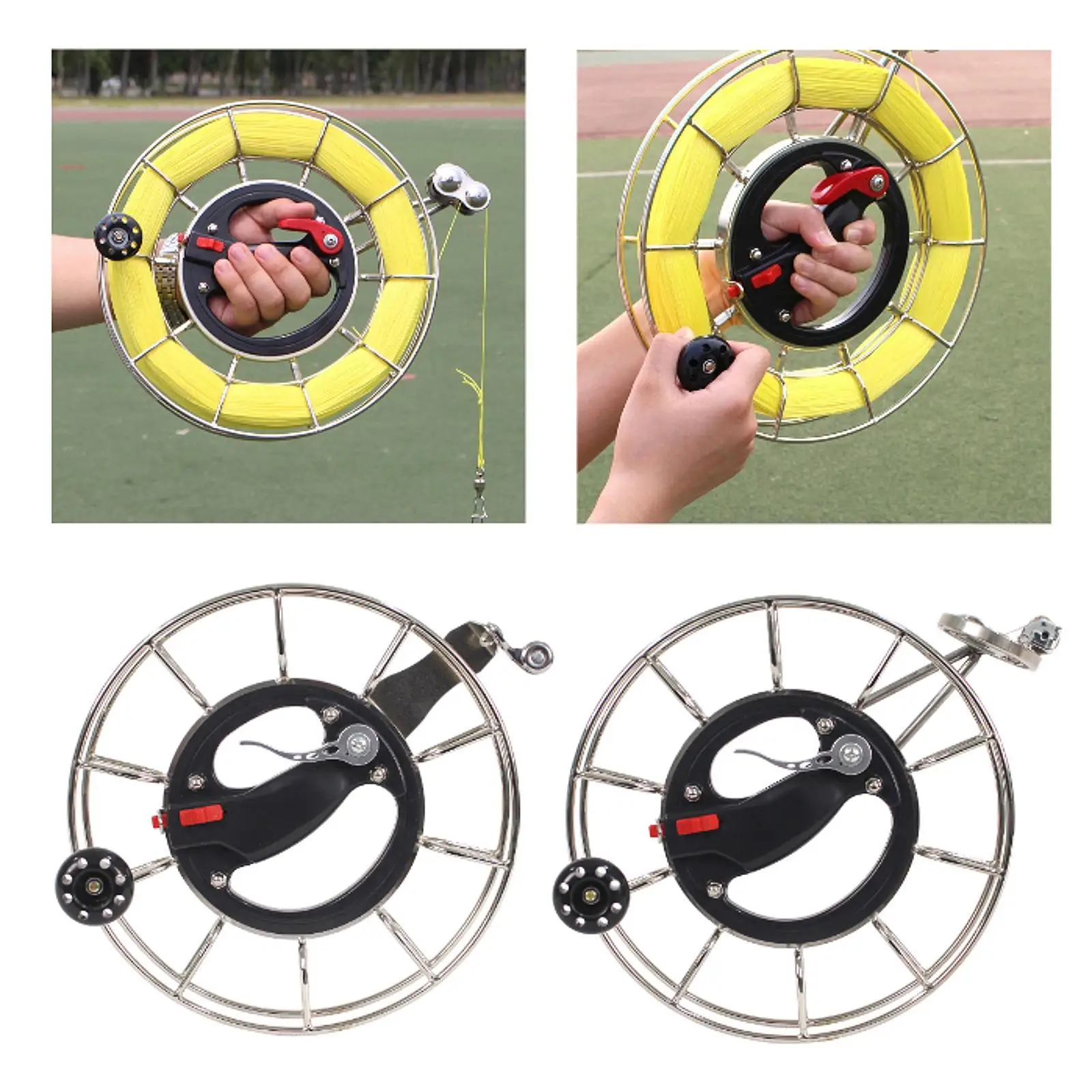 Kites Line Winders Hand Brake Outdoor Sports Multifunction Kite Reel Kite Wheel for Travel Lawn Courtyard Camping Women