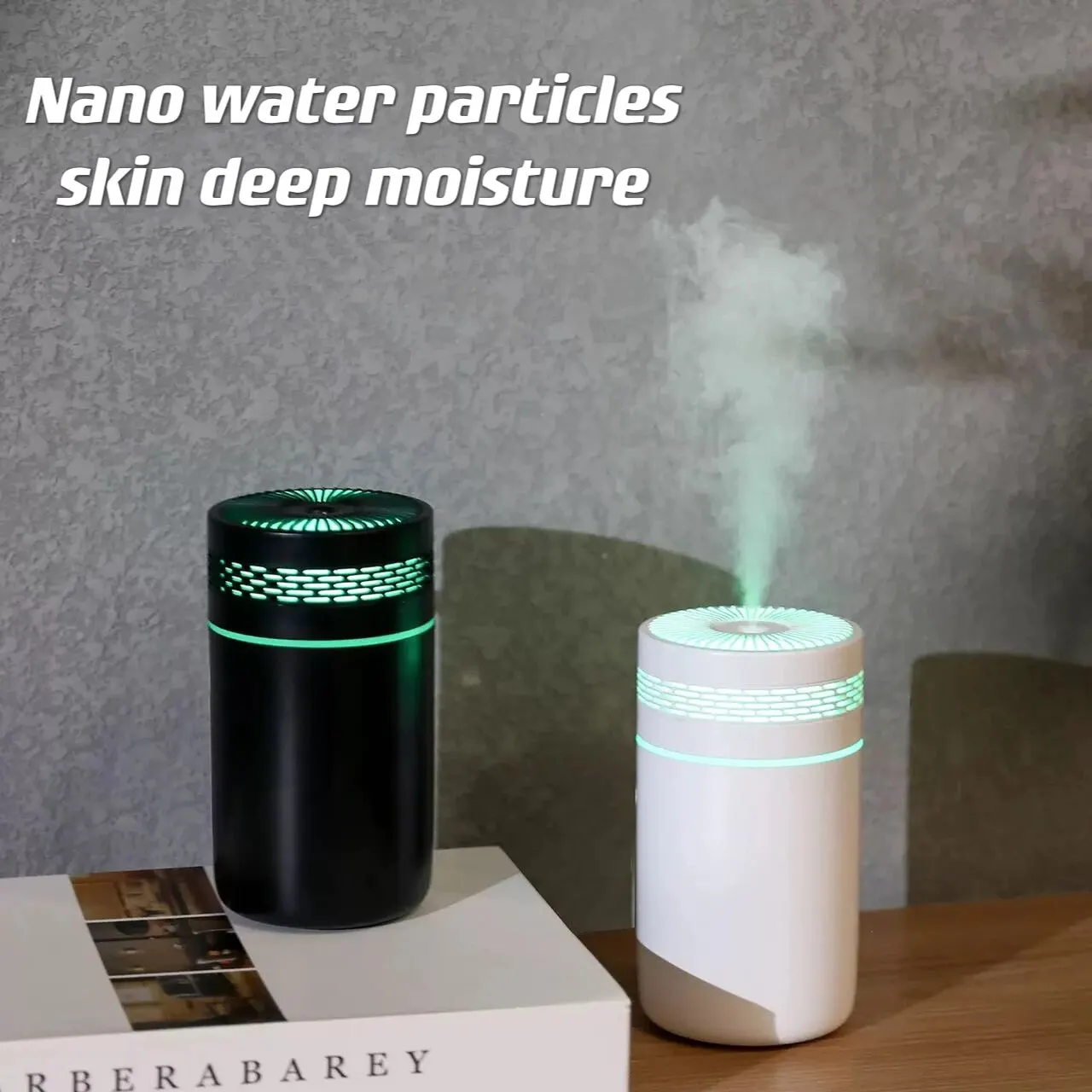 250ML Car Air Humidifier Portable Mini Spray Mist Humidifier with LED Light USB Powered Essential Oil Difffor Bedroom and Travel