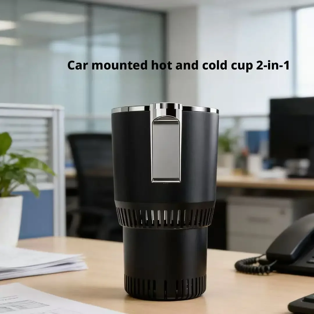 

Автомобильная кружка 2-в-1: быстрое охлаждение и нагрев, с дисплеем температуры, портативная, электрическая, для кипячения воды, сохраняет тепло зимой и прохладу летом