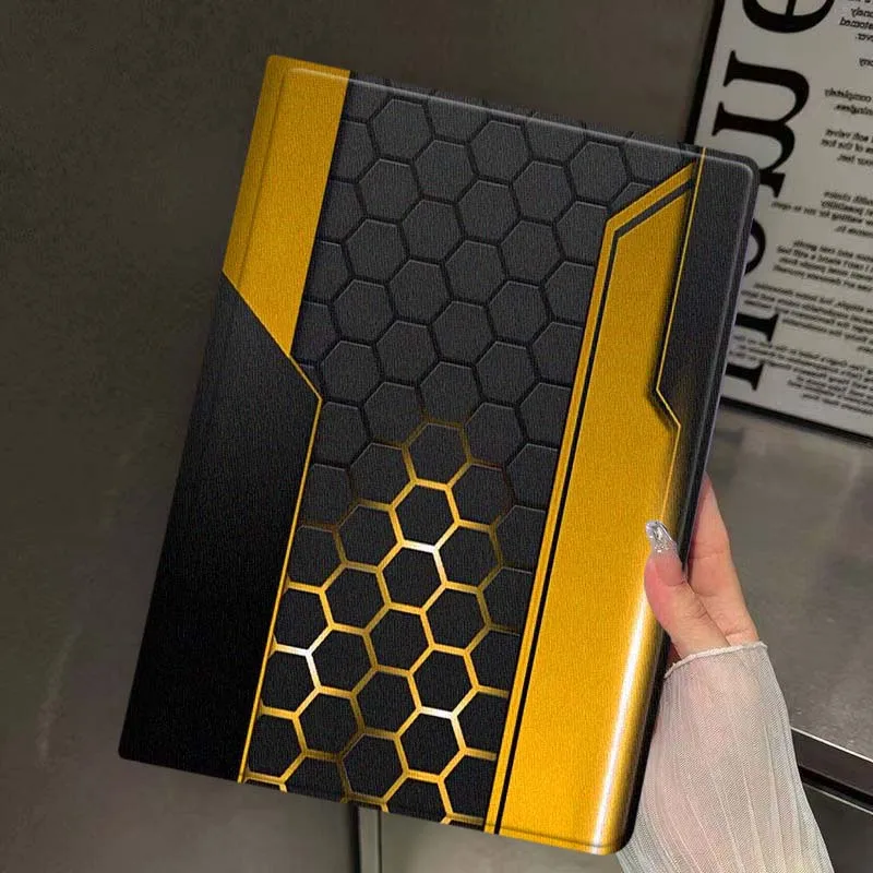 Hexagon Pattern Design For iPad Pro Mini Air 1 2 3 4 5 6 7 10 11 th 8 9 gen 11 M4 M5 Foldable Tablet Case Cover