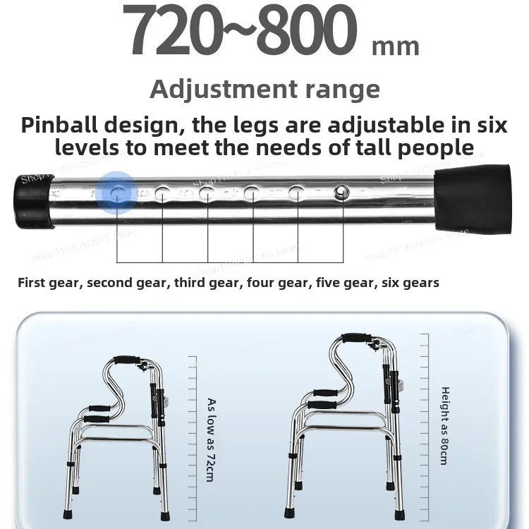 Ходунки из нержавеющей стали для пожилых людей на колесиках, с подушкой сиденья, ходунки на четырех ножках.