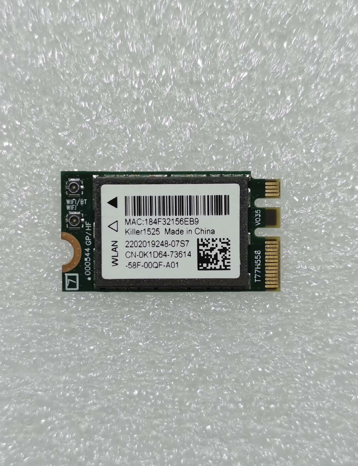 Original Card for Dell Killer 1525 N1525 NGFF Wifi AC 867Mbps Bluetooth 4.0 Wireless Card 0K1D64 K1D64 100% Test OK