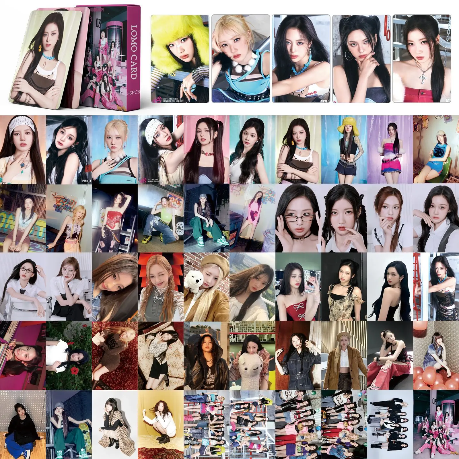 55Pcs/Set Idol BABYMONSTER Lomo Cards New Album DRIP HD Printd Photocards HARAM ASA AHYEON Girl Group Fans Gifts Collection