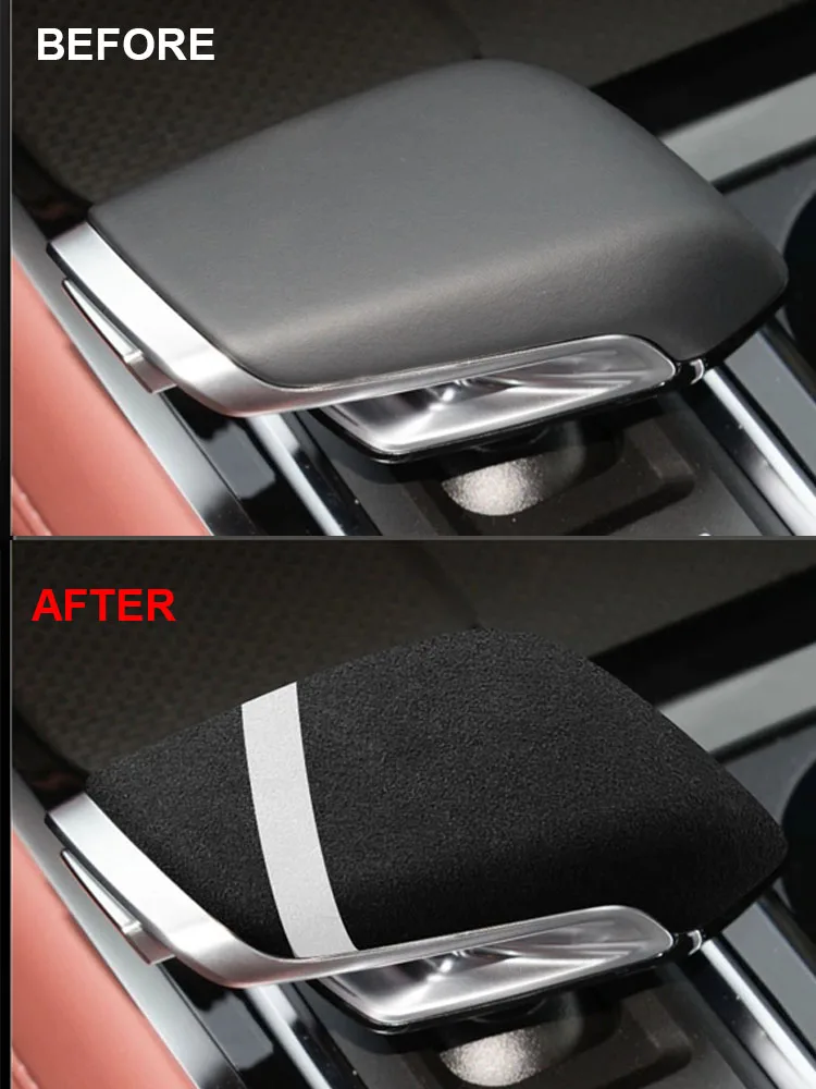 Color Blocking Suede Gear Shift Cover for Changan CS55 PLUS CS55Plus UNIK UNI K 2021 2022 2023 2024 2025