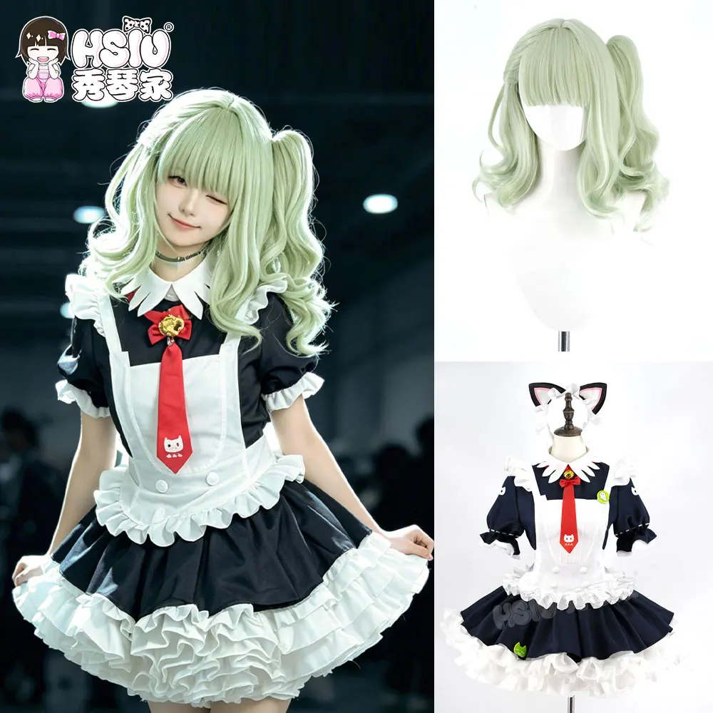 

Chinatsu Remiel Cosplay Costume Wig Fiber Synthetic Wig HSIU Light Green Short Wig Zenless Zone Zero Cosplay Costume