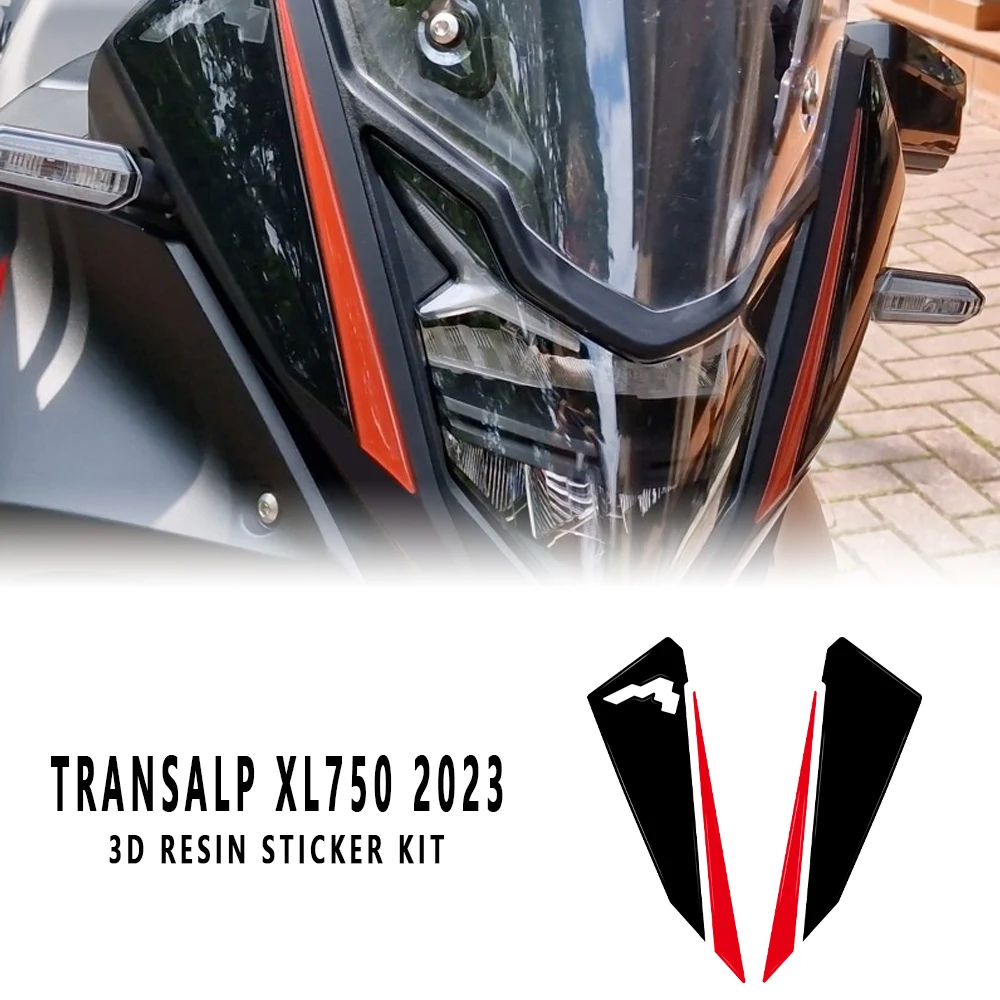 3D Epoxy Resin Sticker Kit For Honda Transalp XL 750 TRANSALP 750 2023 headlight Protection