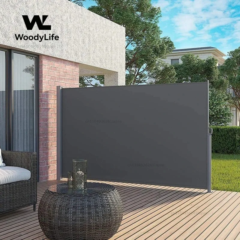 Outdoor Terrace Retractable Sunscreen Waterproof Awning Privacy Side Awning Gazebo Partition Privacy Screen