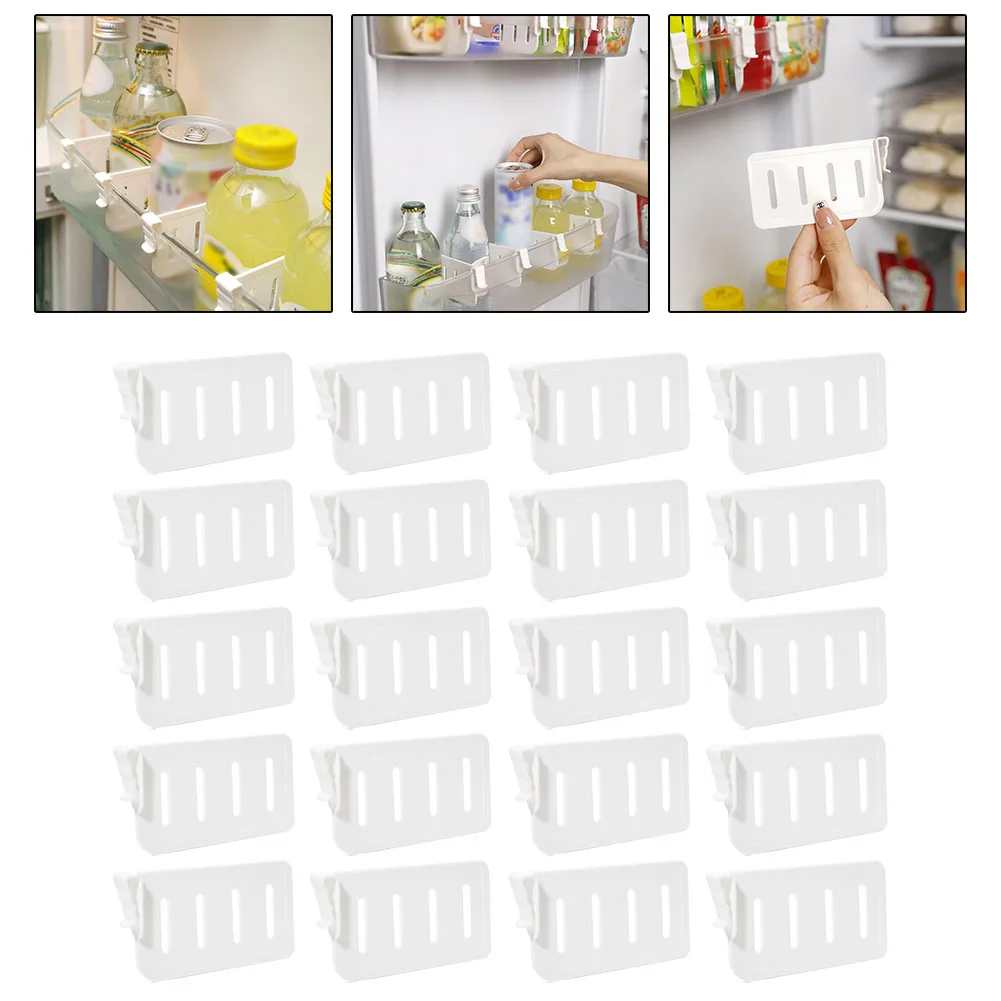 

20Pcs Refrigerator Partition 10*5.5cm Fridge Organisers Fridge Divider Side Door Storage Divider Refrigerator Storage Parts