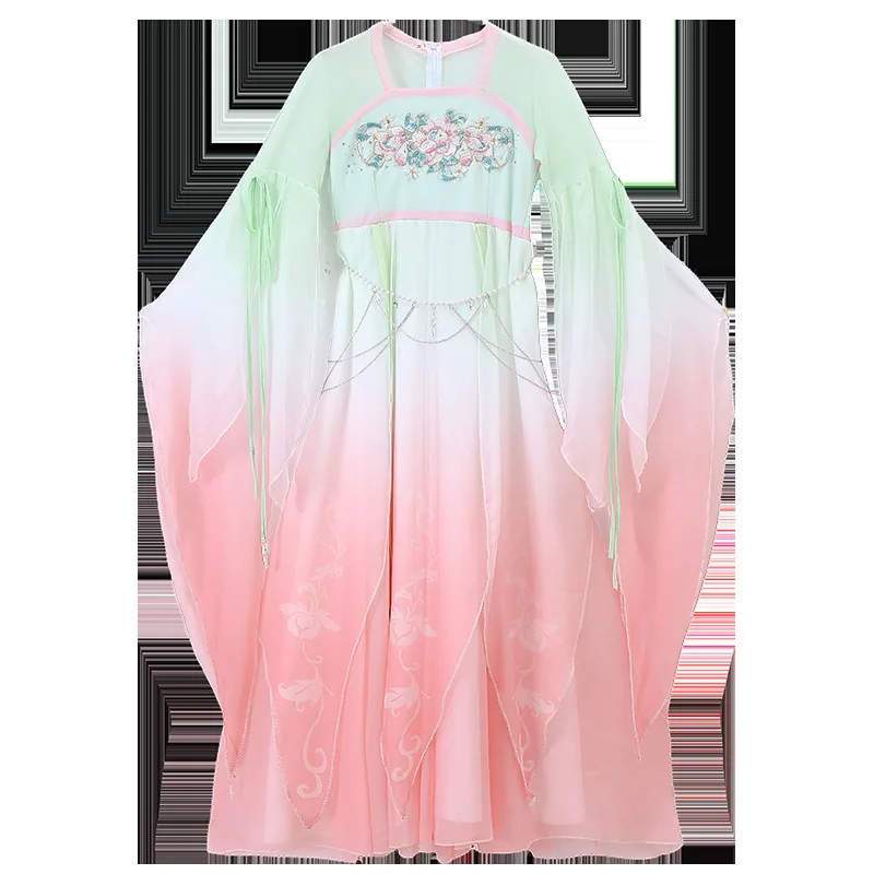 زي أداء الرقص الصيني الأنيق، ملابس داخلية كلاسيكية من الشاش الغازي الخيالي، تصميم جديد لعروض الرقص والعروض #5