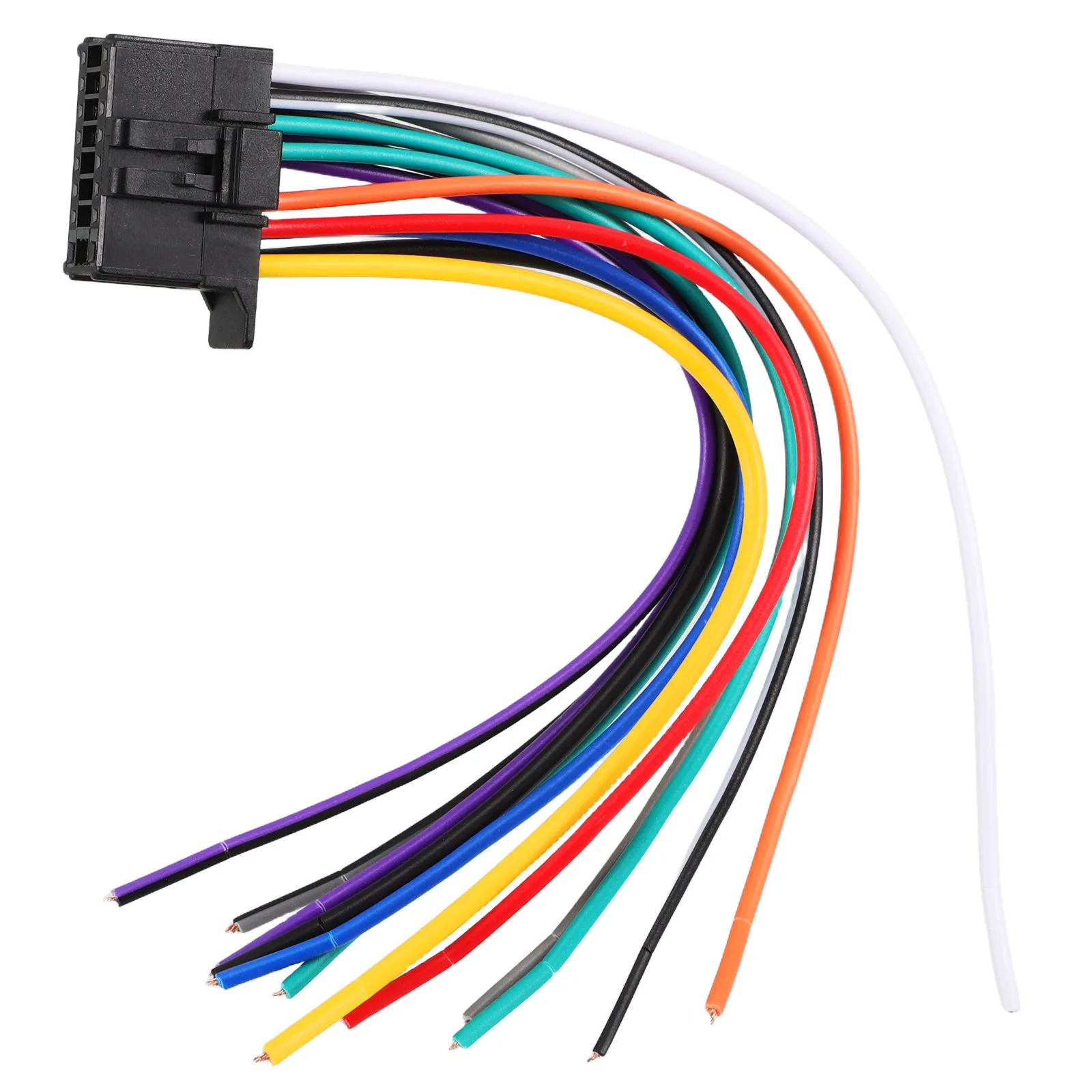 Vehicle Radio Stereo Wire Harness Connector Adapter Easy Installation Audio Cd Player Tail Line Space Saving Car Stereo Wiring