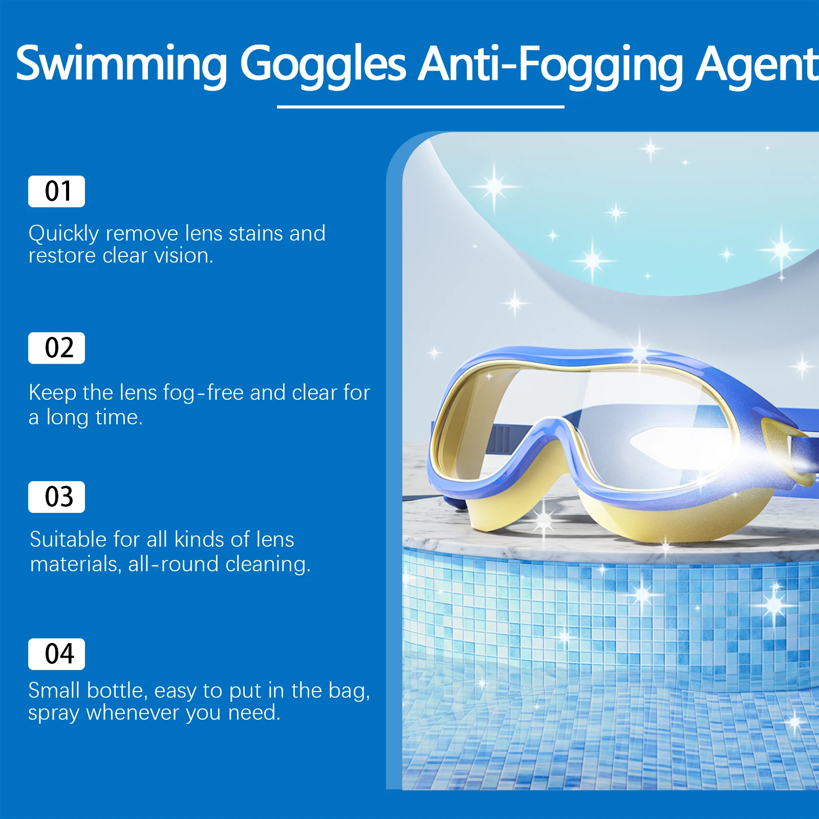 Professional Anti-Fog Spray for Goggles & Glasses Swimming & Diving Multi-Scene Prevent Fogging Clean Lens Restore Clear Vision image 4