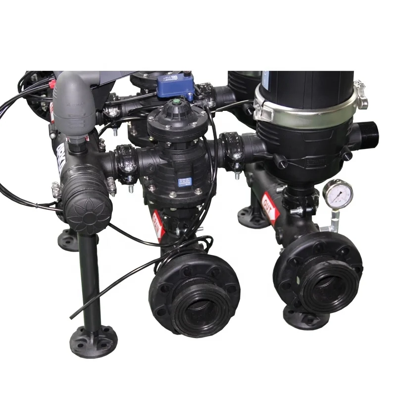 Arka 2 unidades de filtro de disco de retrolavagem automática tipo t sistema de filtragem de água para irrigação agrícola feita de plástico durável