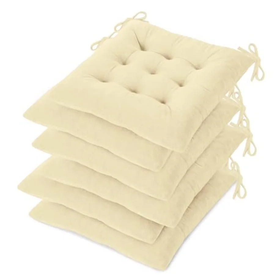 

Подушки для стульев, набор из 6 штук, мягкие квадратные подушки для сидений с завязками, для обеденных и кухонных стульев, 15,5 дюймов.