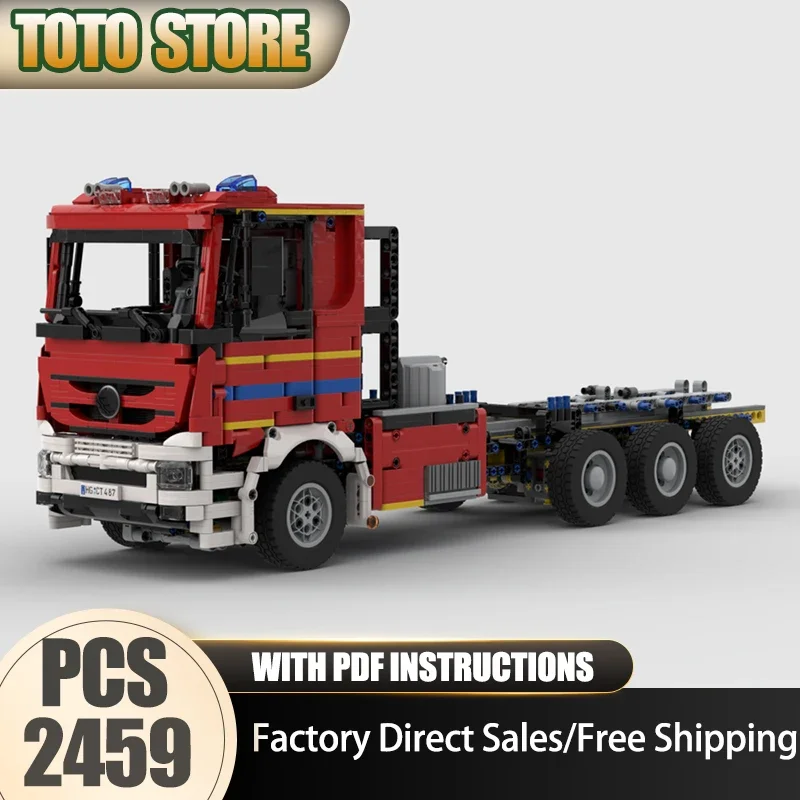 Urban Truck Model Moc Building Blocks Fire Truck Chassis 8X6 Model Technology Brick DIY Assembly Construction Toy Holiday Gift