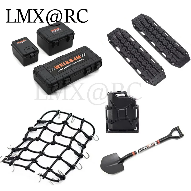RC จําลองทรายบันไดกล่องเก็บกระเป๋าเดินทางสุทธิพลั่วการใช้ถังตกแต่งสําหรับ Axial SCX10 TRAXXAS TRX4 1/10 RC Crawler รถ