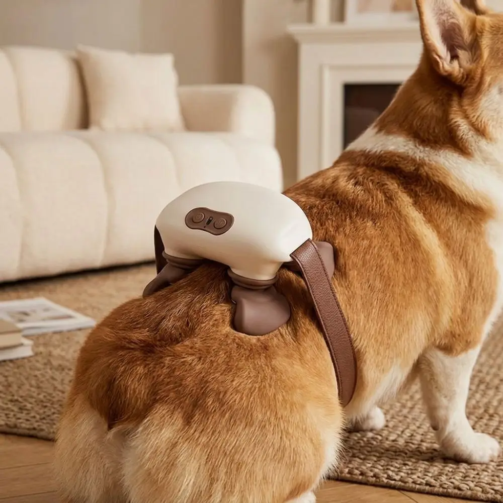 Hand Simulating Neck Trapezius Massager Heatable Wireless Dog Back Massage Toy Hands Free Adjustable Strap Harness Pet Massager