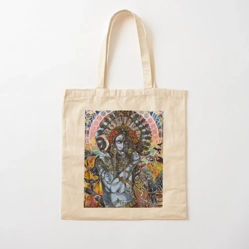 

Kali Ma 'The Dark Mother' Hindu Goddess Full Colour Illustration Tote Bag Lady bags Canvas stote bag cute tote bag