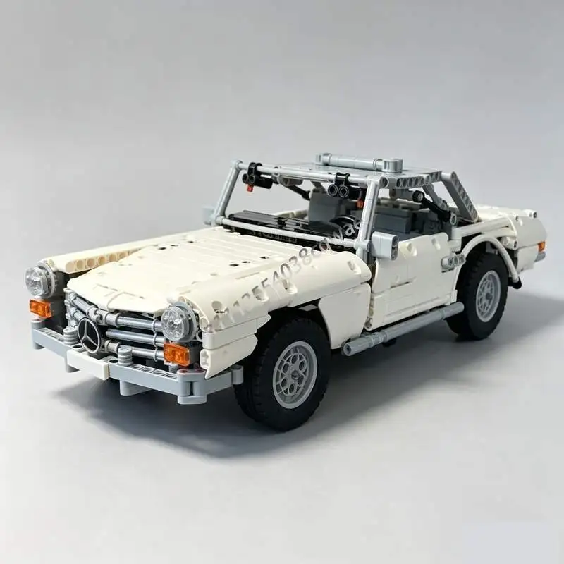 NEW 1392PCS MOC Classic Convertible Retractable Roof Model Custom Puzzle DIY Creative Assembly Building Blocks Toy Gift Display