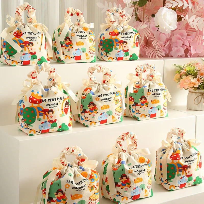 

5 шт., детский день, ручная сумка для конфет на день рождения ребенка, подарочная сумка-компаньон в полнолуние для рождения ребенка, подарочная сумка для конфет