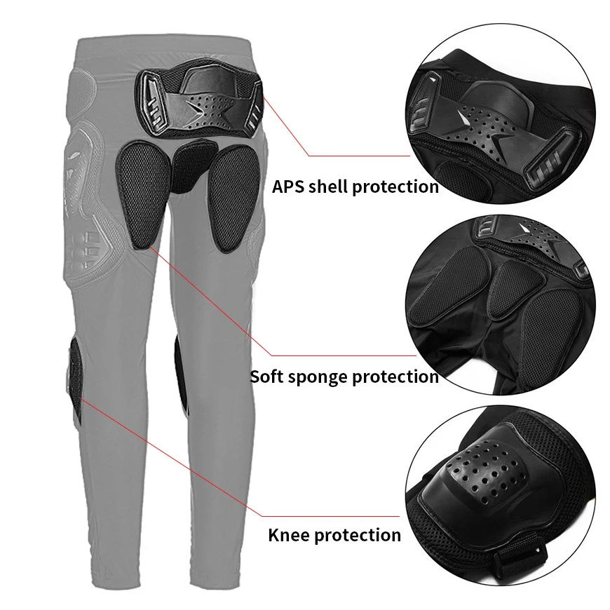 Motorcycle Riding Pants Moto Armor Pants Cycling Motocross Pants Motorbike Protective Gear Knee Protector Hip Leg Protection Pan