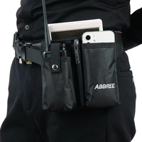 ABBREE Waist Bag For Restaurant Bars Hotels Cafes Waiter Money Pouch Apron Bag for Baofeng UV-5R 888S UV-S9 Walkie Talkie