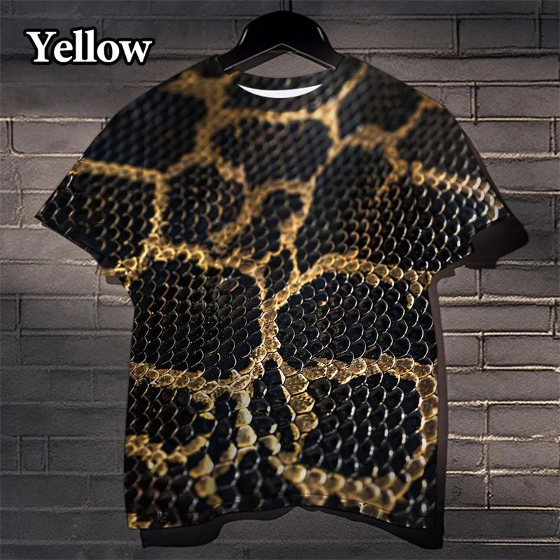 Animal Skin 3D Printed Casual Street Versatile Personality Fun Funny Cool Short-sleeved T-shirt Men Women Unisex Children Tshirt