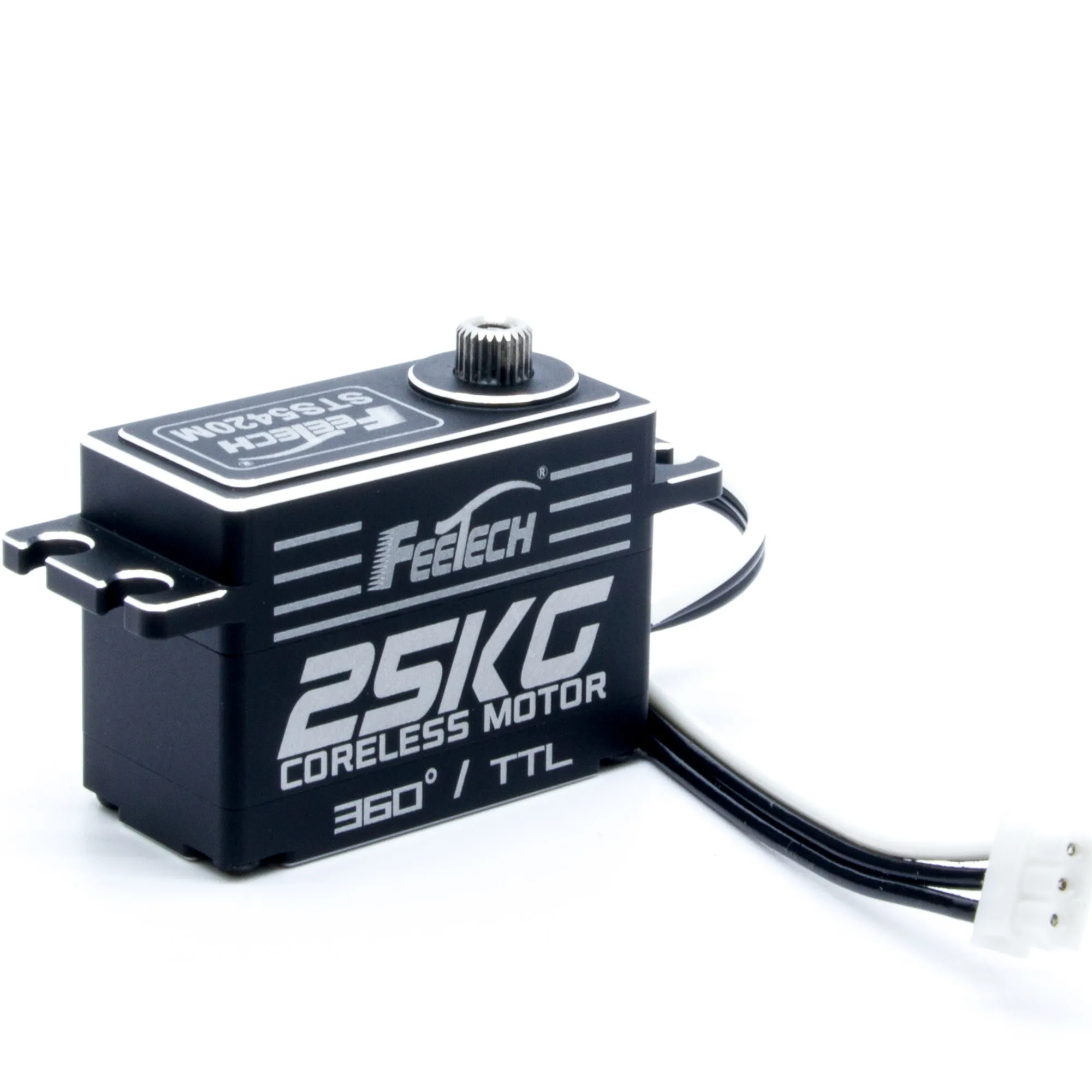 High-Speed 360-degree Industrial Robot Servo 7.4V 25KG 0.1s Low Profile Smart Home AI with Connector and 6mm Motors"