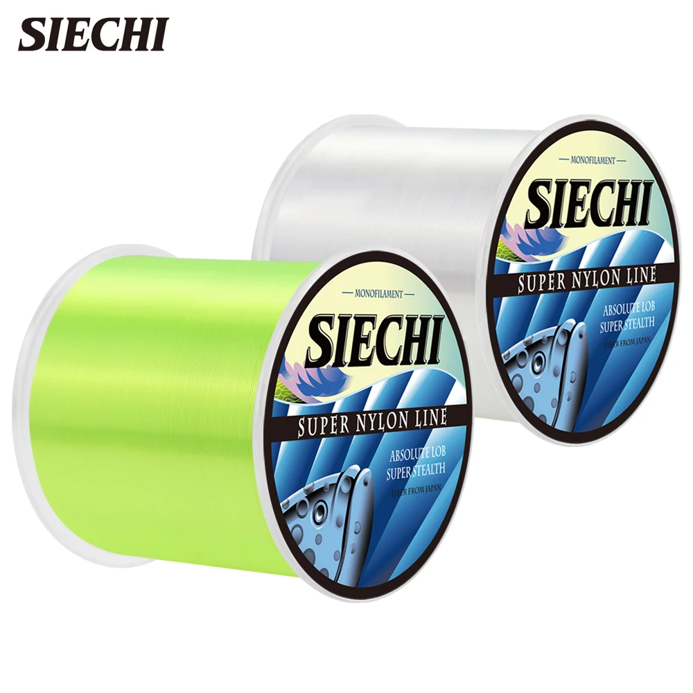 SIECHI 500M 1000M Fishing Line Nylon Coating Leader Lure Fluorocarbon Line 0.16-0.5mm 4.4-28.6LB Japan Fishing Accessories