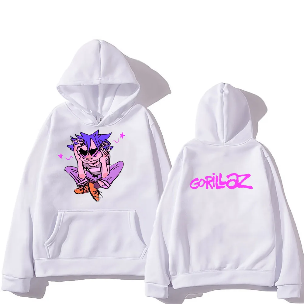 

Gorillaz Cracker Island Album Hoodie Hip-Hop Alternative Rap Music Sweatshirts The Now-Now Graphic Print Clothes Men/Women Hoody