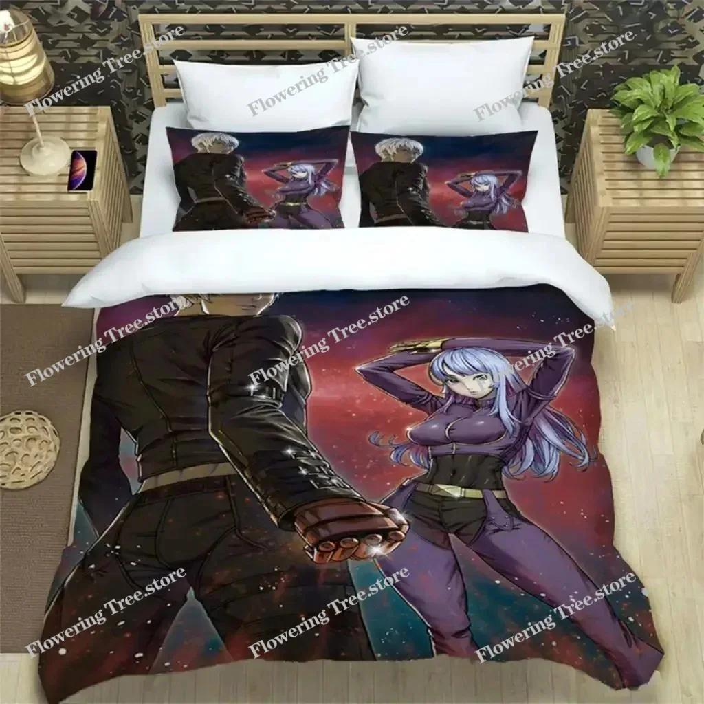 

KOF Anime Art Print Three Piece Bedding Set Fashion Article Boys Or Adults For Beds Quilt Covers Pillowcases Bedding Set