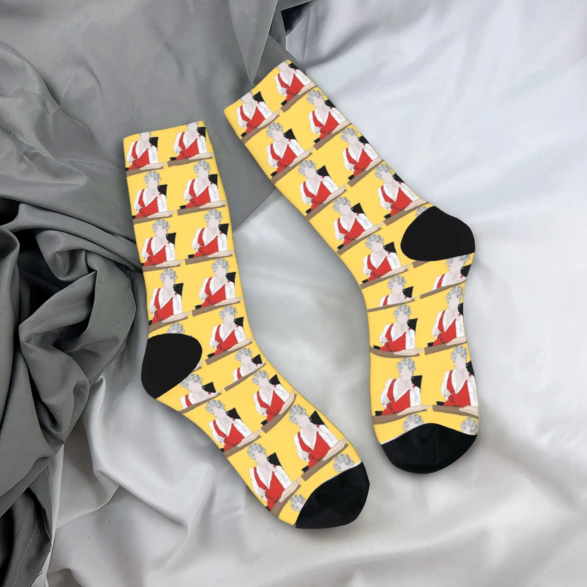 

The Devil Wears Movie Miranda Priestly Portrait Socks Anti Stockings Men Comfortable Skateboard Socks Winter Fashion Print Socks