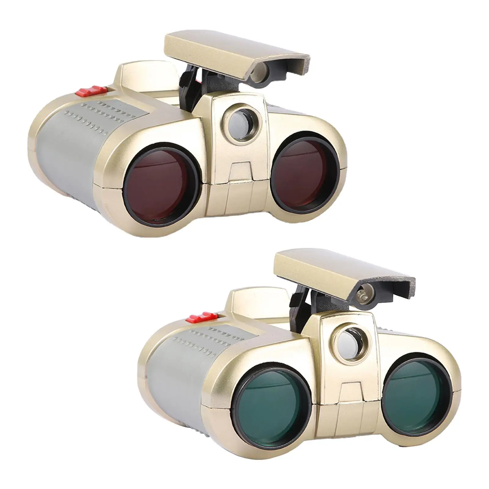 Children's Binoculars Telescope Toy Pretend Play Dual Tube Telescope Magnification Toy for Camping Stargazing Birthday Gifts
