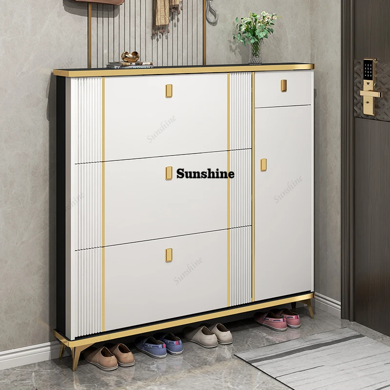 

Storage Organizer Shoe Cabinet Mobile Living Room Display Wooden Luxury Box Shoe Shelf Archivadores Home Furniture