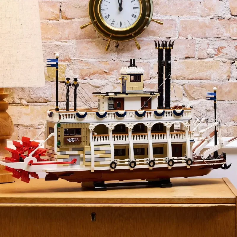 2025 New Ideas River Steamboat  Ship Moc  Blocks Diy Assemble City Toys Birthday holiday Gift For Children Kids