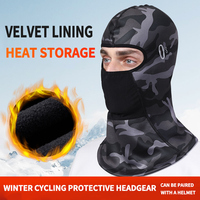 Warm Cycling Mask Camouflage Motorcycle Mask Helmet Head Cover Balaclava With Fleece Windproof Neck Cover Cold Ski Mask Winter