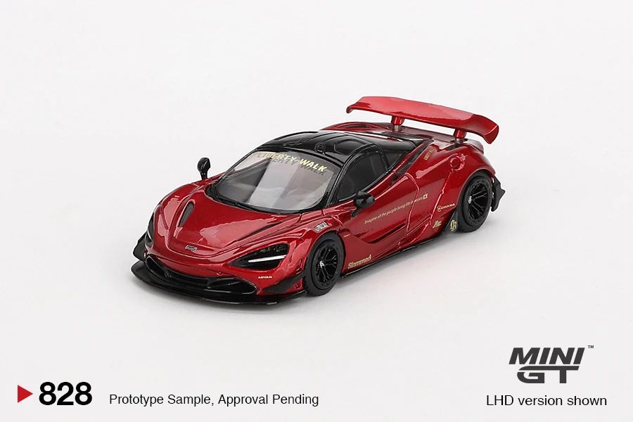 MINIGT 1/64 McLaren 720S LBWorks Gem Rood MGT00828-CH Auto Legering Motorvoertuig Diecast Metalen Model Kinderen Speelgoed Jongens