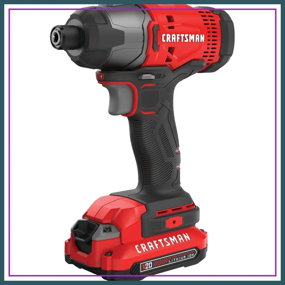 

20V MAX Impact Driver Kit, 1/4 Inch, 2800 RPM, LED Light, Battery & Charger Included